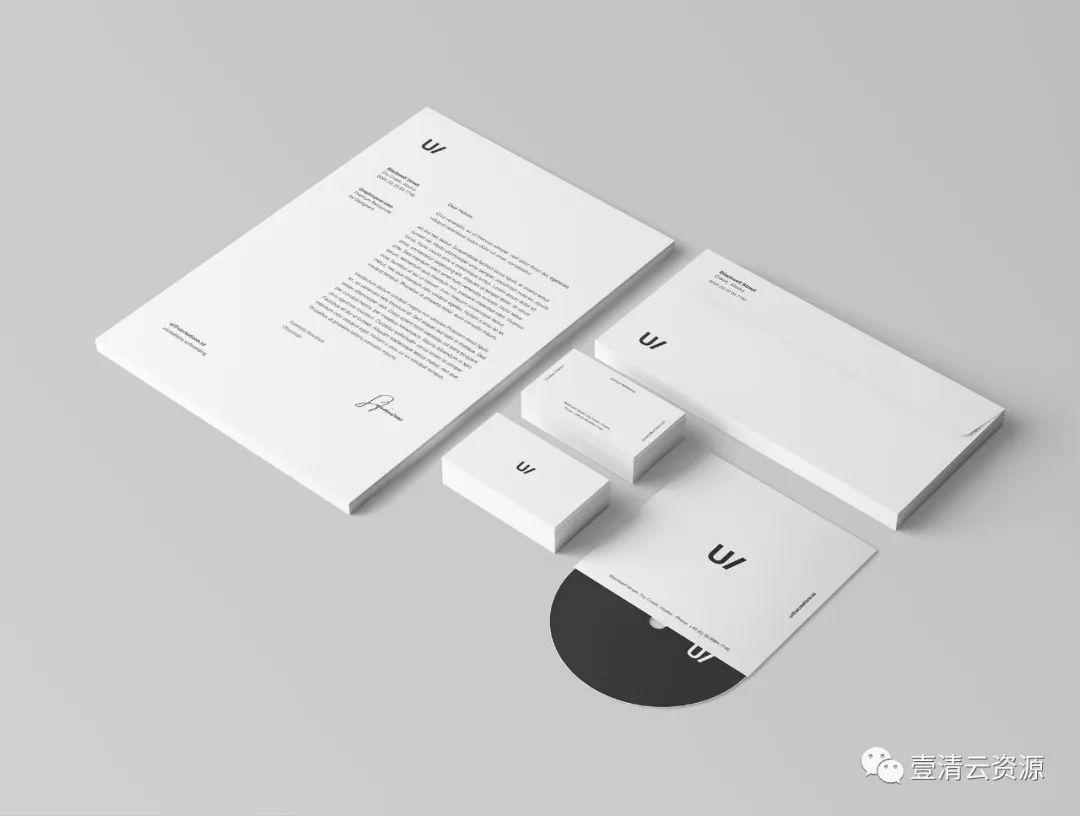 【S0646】【素材】企业品牌VI视觉设计展示办公用品样机套件PSD模板