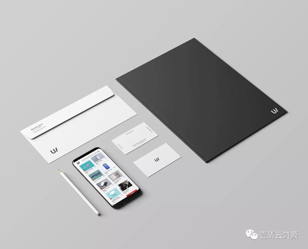 【S0646】【素材】企业品牌VI视觉设计展示办公用品样机套件PSD模板