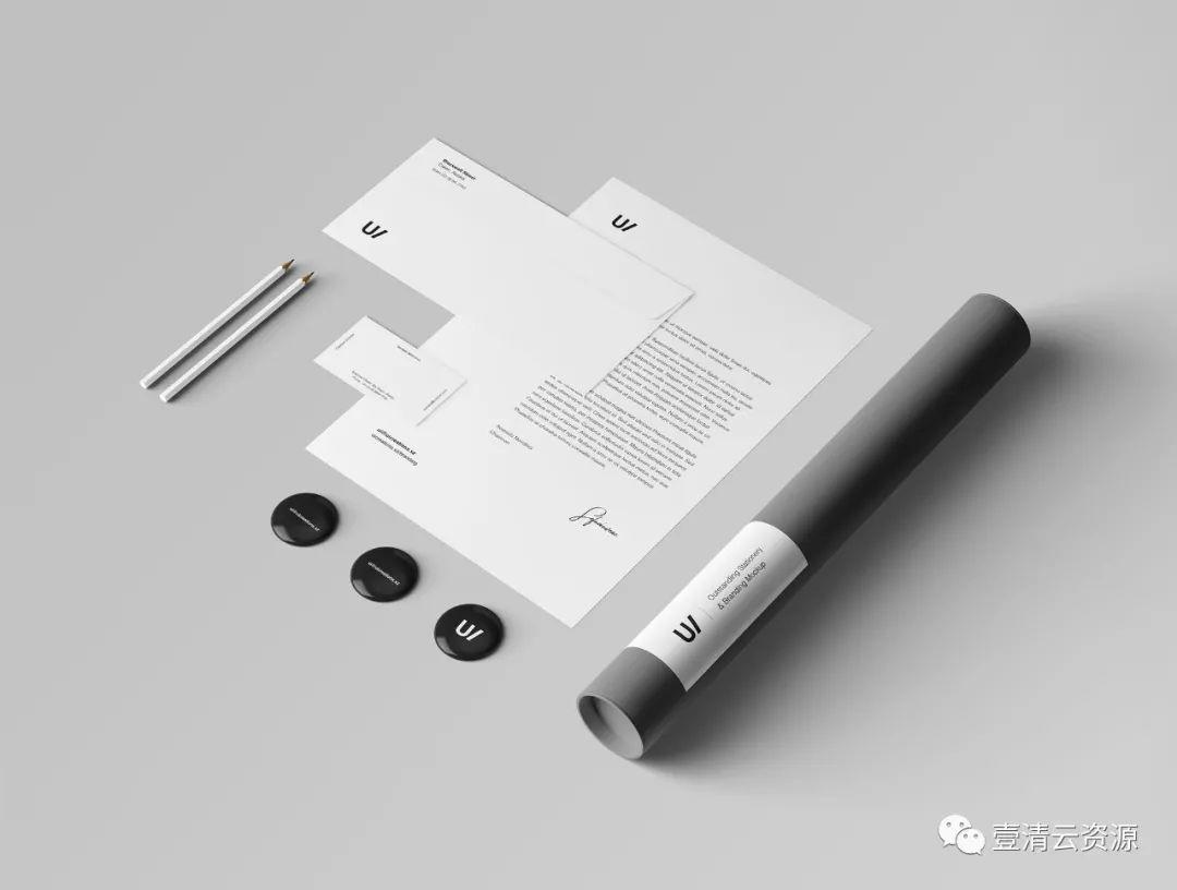 【S0646】【素材】企业品牌VI视觉设计展示办公用品样机套件PSD模板