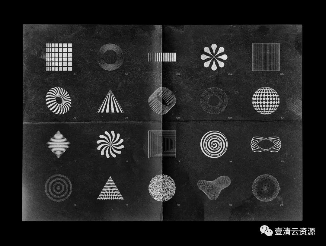 【S0693】【素材】200个抽象的形状&背景素材集设计素材源文件