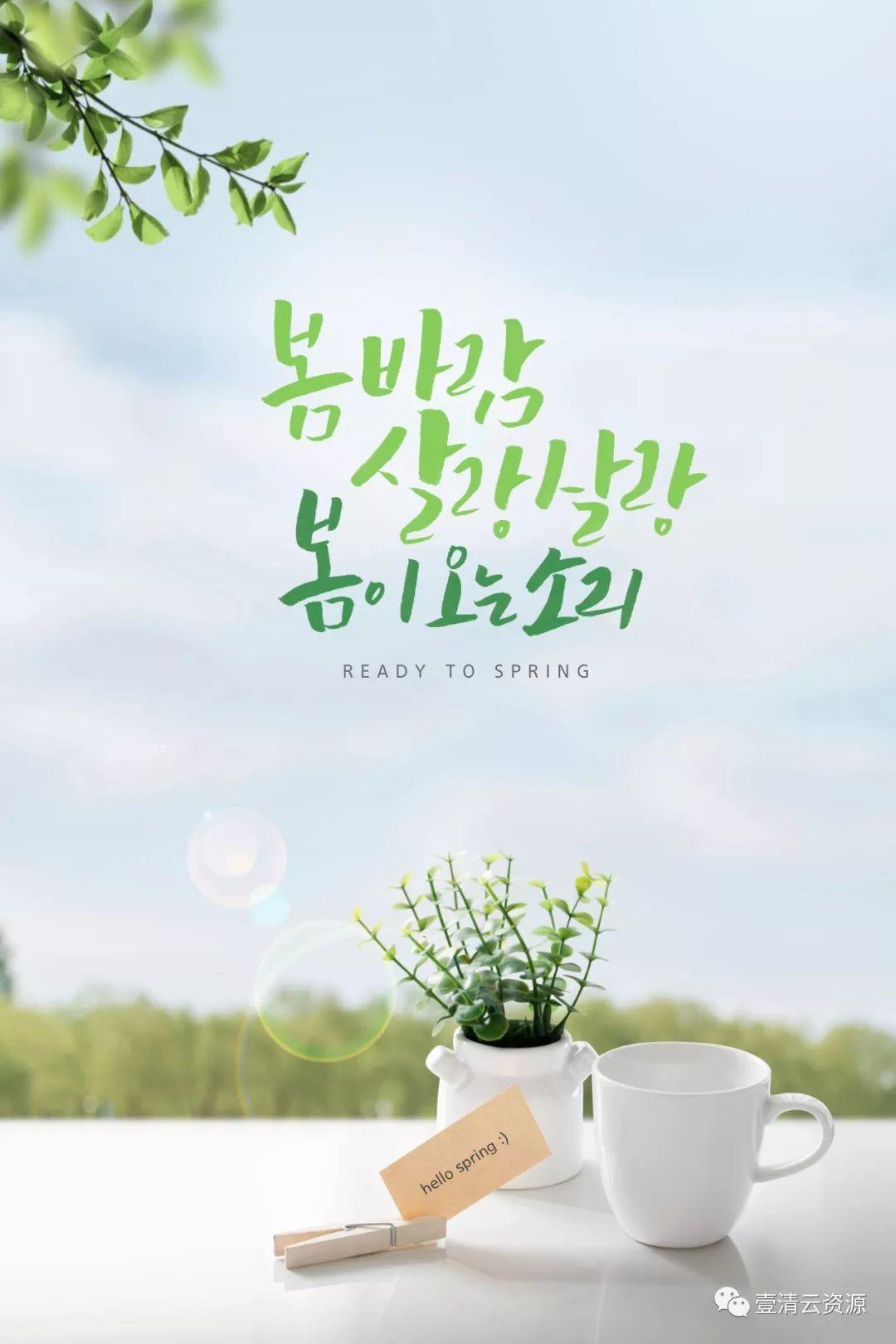 【S0708】【素材】11款立春春夏植物鲜花油菜花蓝天桃花唯美植物海报PSD设计素材