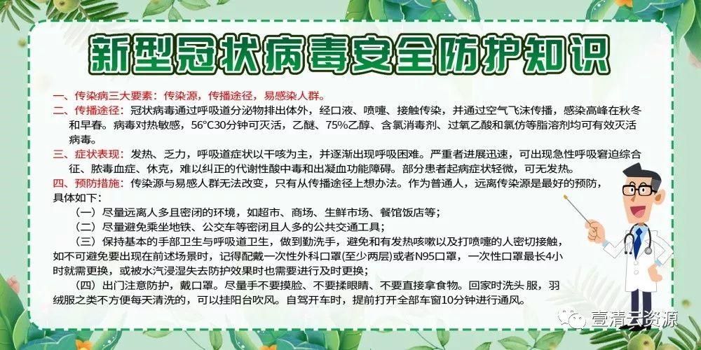 【S0711】【素材】武汉冠状病毒肺炎预防科普医院社区宣传PSD展板