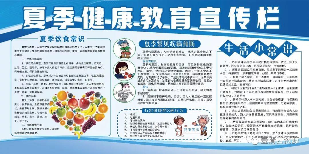【S0714】【素材】社区校园医院春夏秋冬季卫生健康教育宣传栏展板psd模板分层素材