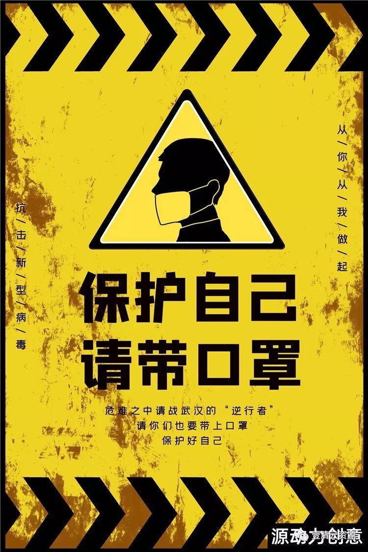【S0715】【素材】款疫情预防公益psd海报素材武汉加油肺炎新冠状病毒感染宣传模板