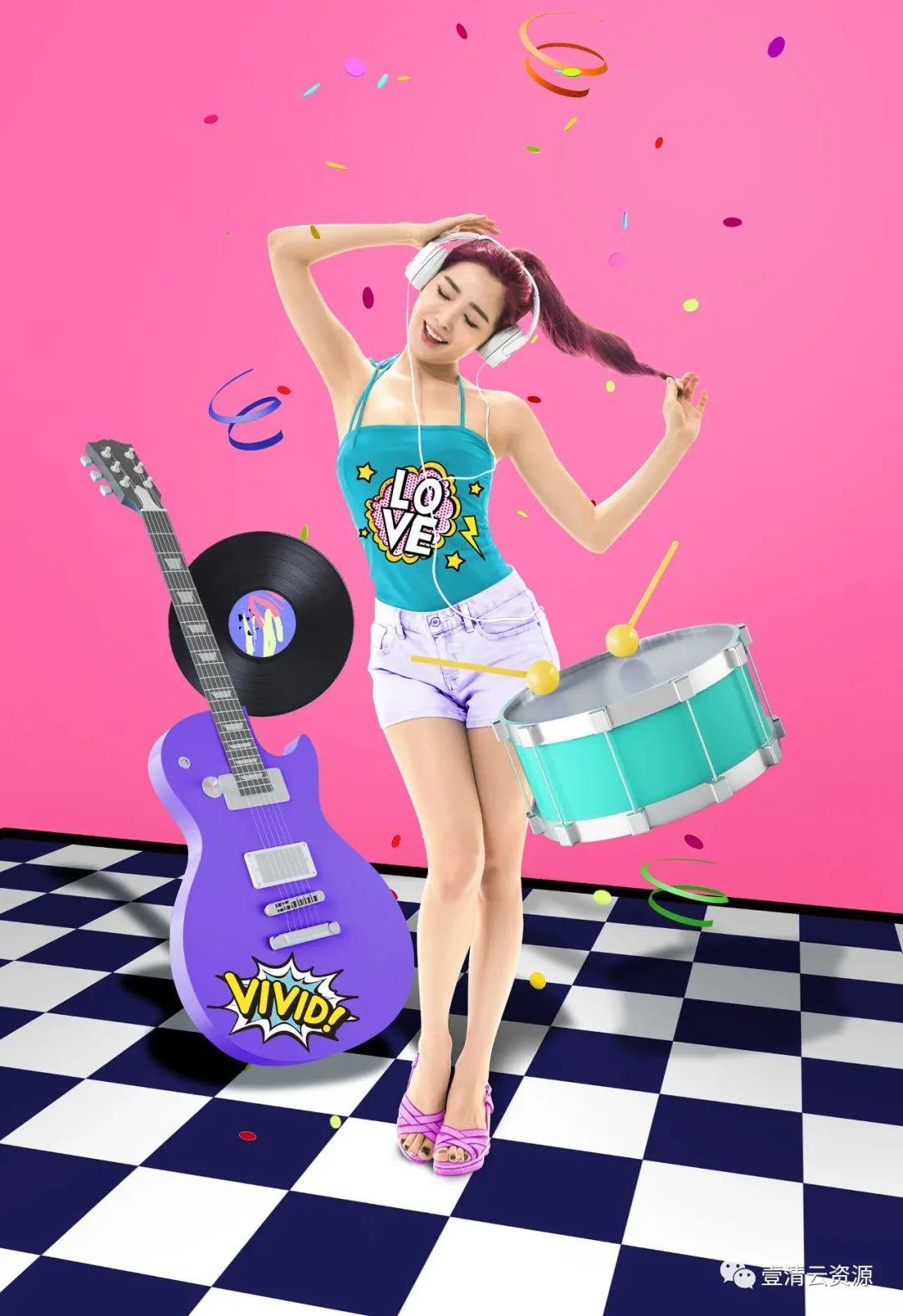 【S0746】【素材】12款韩国美女时尚购物广告的PSD模板