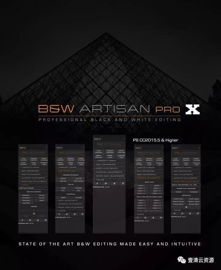 【C039】【插件】风光黑白明度蒙版扩展汉化版 B＆W ARTISAN PRO X 2020WIN/MAC