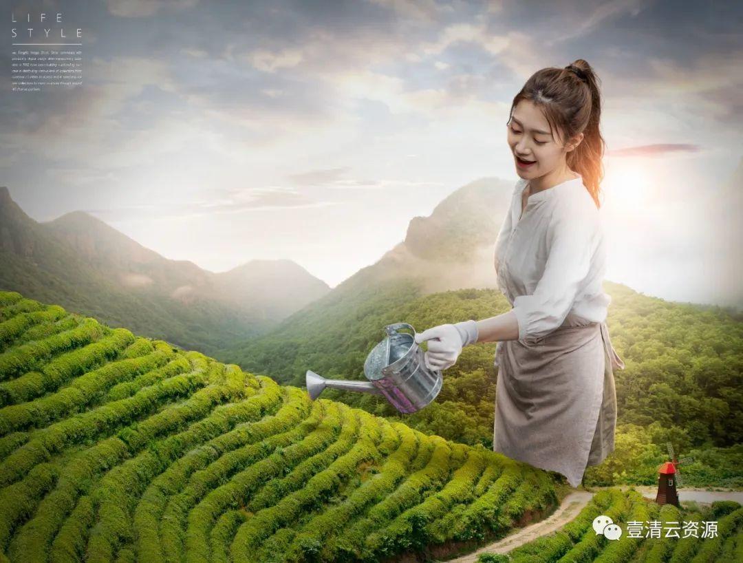【S0779】【素材】悠闲自在的农场生活主题海报设计套装PSD设计素材源文件