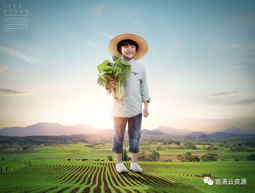 【S0779】【素材】悠闲自在的农场生活主题海报设计套装PSD设计素材源文件
