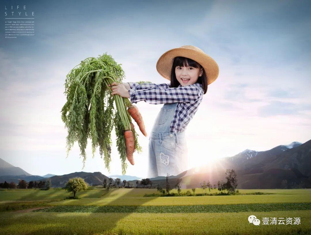 【S0779】【素材】悠闲自在的农场生活主题海报设计套装PSD设计素材源文件