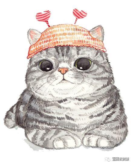 【S0796】【素材】水彩手绘猫咪PNG素材源文件