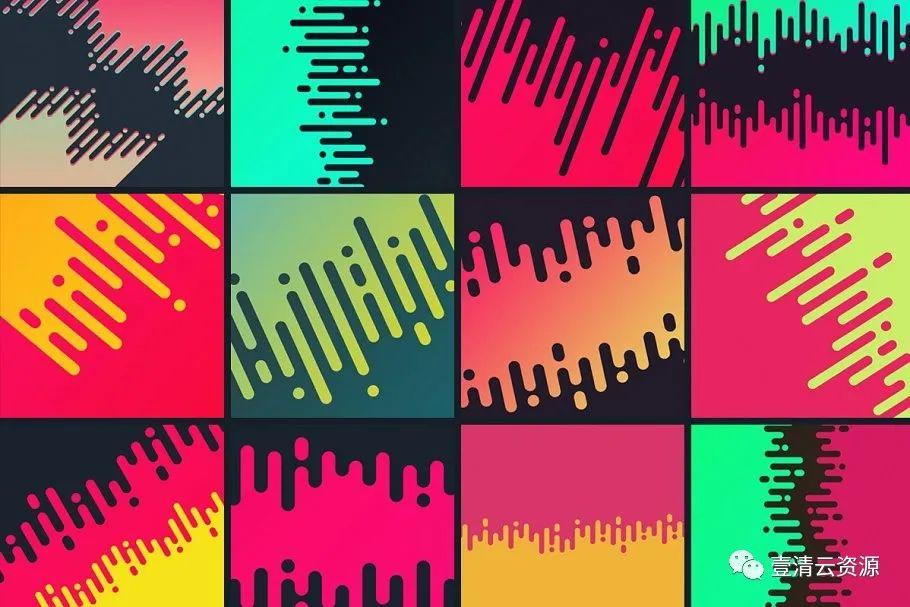 【S0849】【素材】创意液体扁平风图形背景JPG设计素材源文件