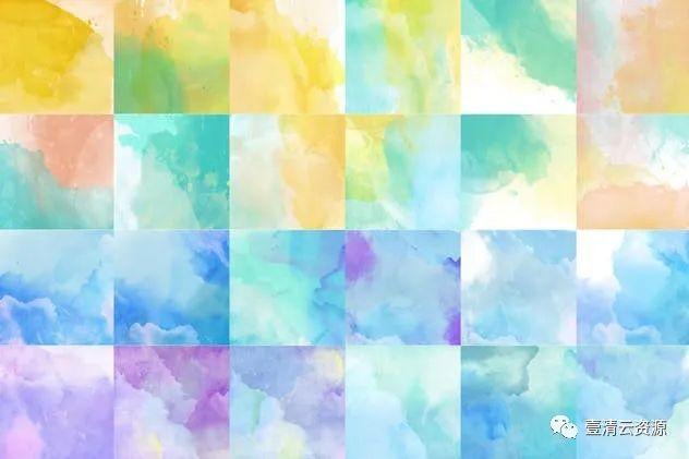 【S0934】【素材】48组四季色彩水彩肌理纹理背景 JPG设计素材源文件