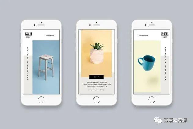 【S0951】【素材】简约Instagram商店促销品牌故事广告模板PSD设计素材源文件