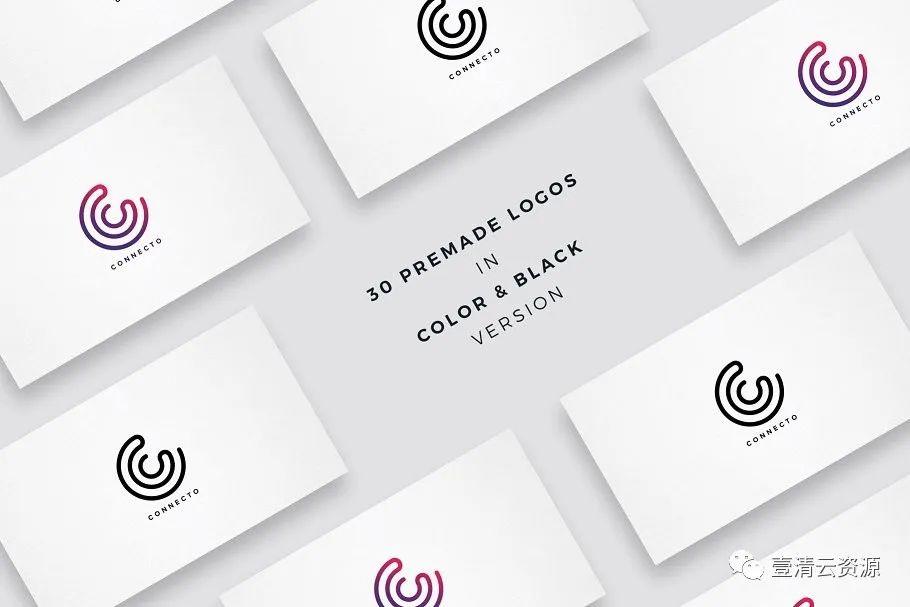【S0965】【素材】30个独特的预制Logo模板合集