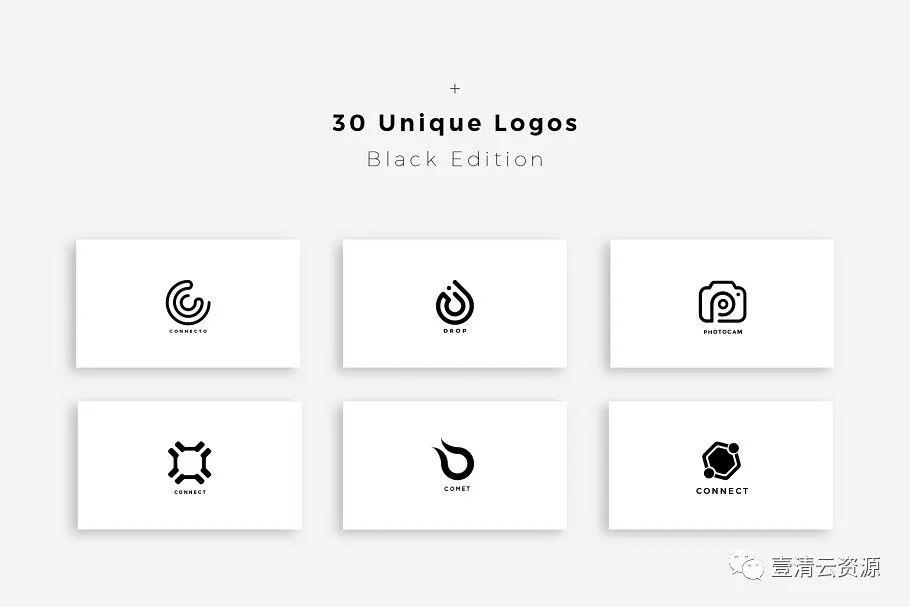 【S0965】【素材】30个独特的预制Logo模板合集
