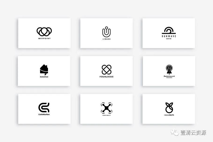 【S0965】【素材】30个独特的预制Logo模板合集