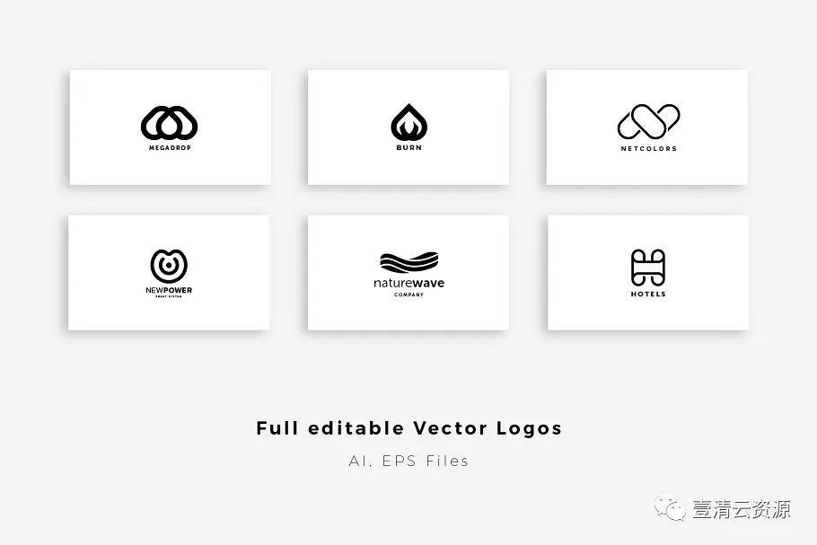 【S0965】【素材】30个独特的预制Logo模板合集