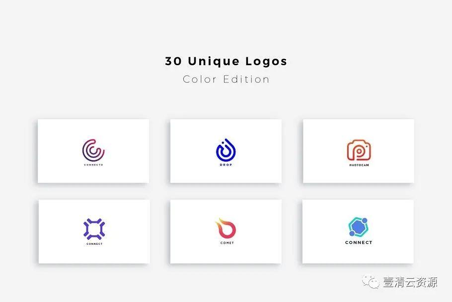 【S0965】【素材】30个独特的预制Logo模板合集