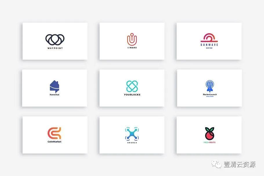 【S0965】【素材】30个独特的预制Logo模板合集