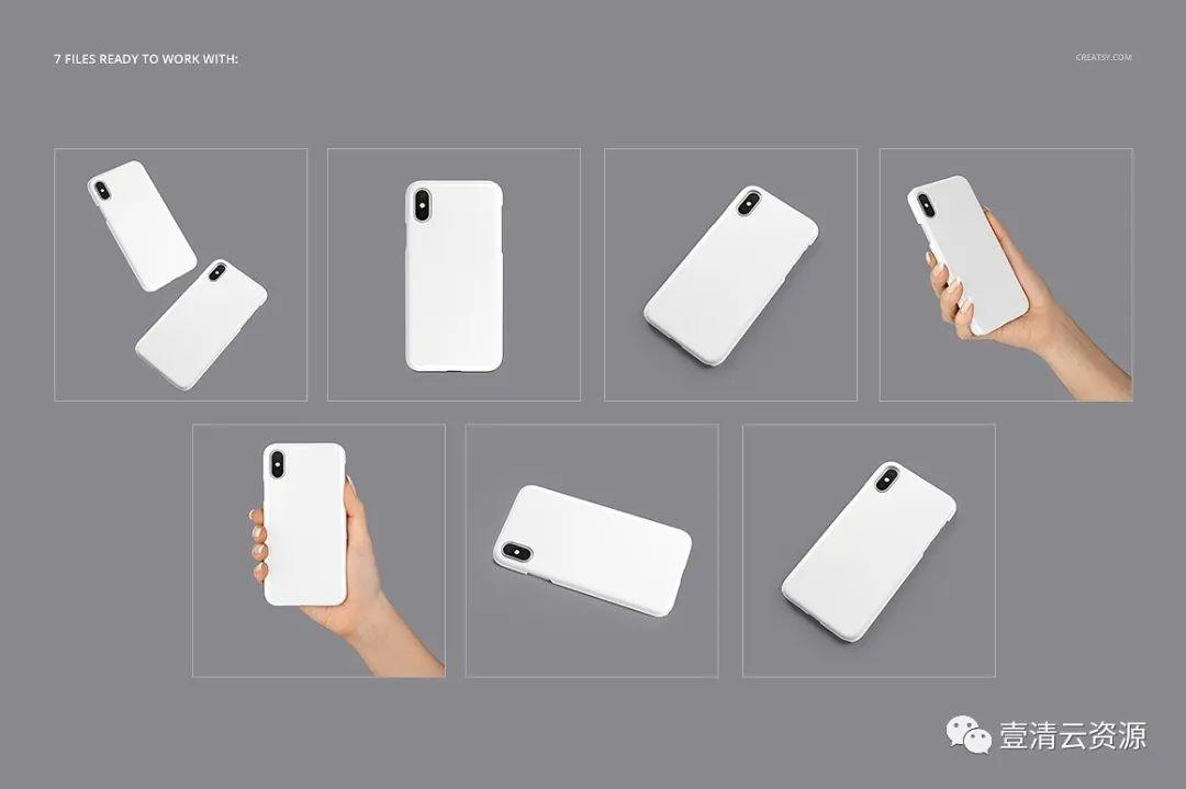 【S0968】【素材】逼真的iPhone X塑料材质手机壳样机展示模型