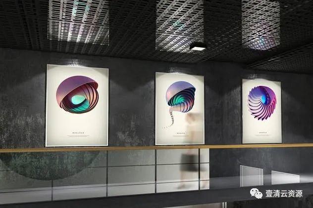 【S0978】【素材】广告海报画廊展览样机PSD设计素材源文件