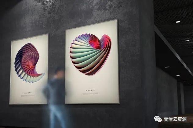 【S0978】【素材】广告海报画廊展览样机PSD设计素材源文件