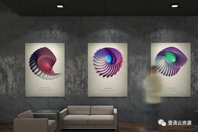 【S0978】【素材】广告海报画廊展览样机PSD设计素材源文件