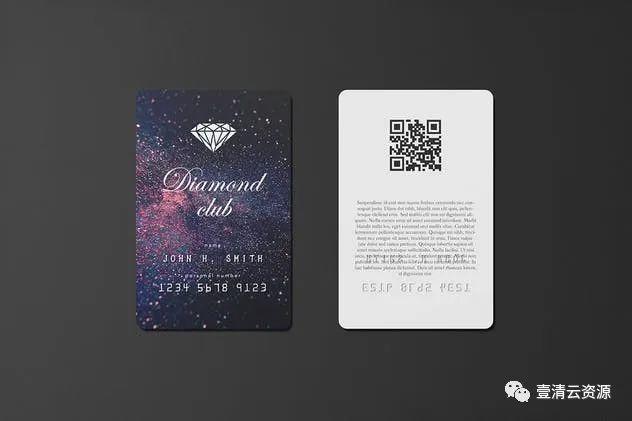 【S0979】【素材】钻石信用卡折扣卡样机 PSD设计素材源文件