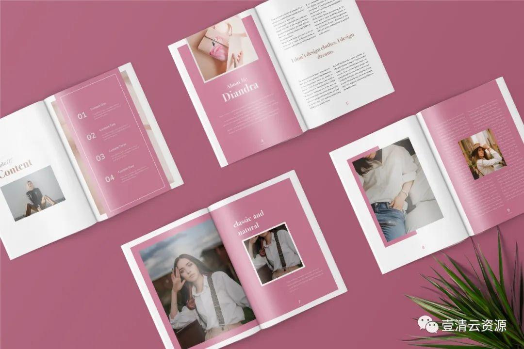 【S0995】【素材】时装画册产品目录Lookbook排版设计INDD模板