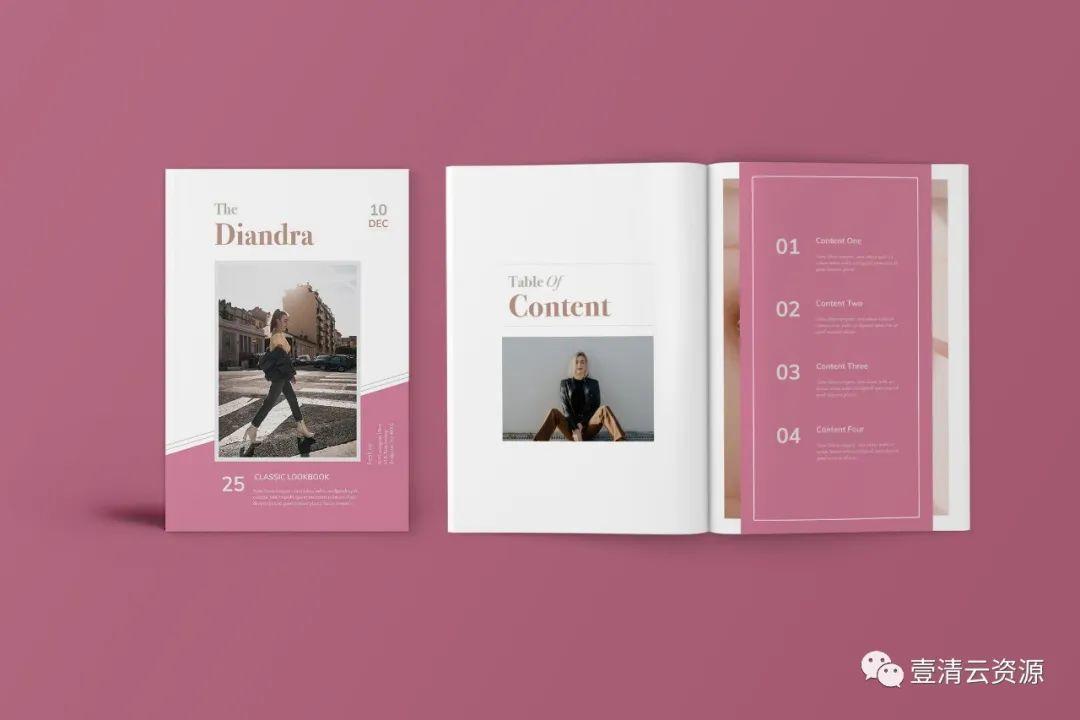 【S0995】【素材】时装画册产品目录Lookbook排版设计INDD模板