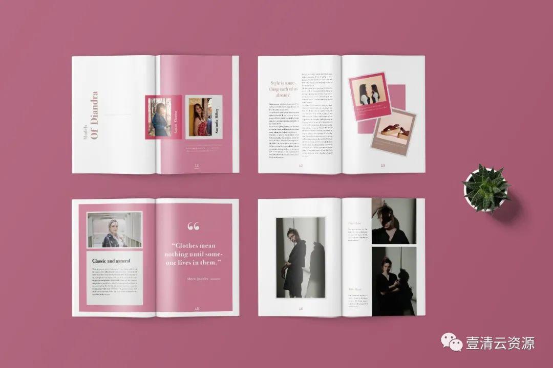 【S0995】【素材】时装画册产品目录Lookbook排版设计INDD模板