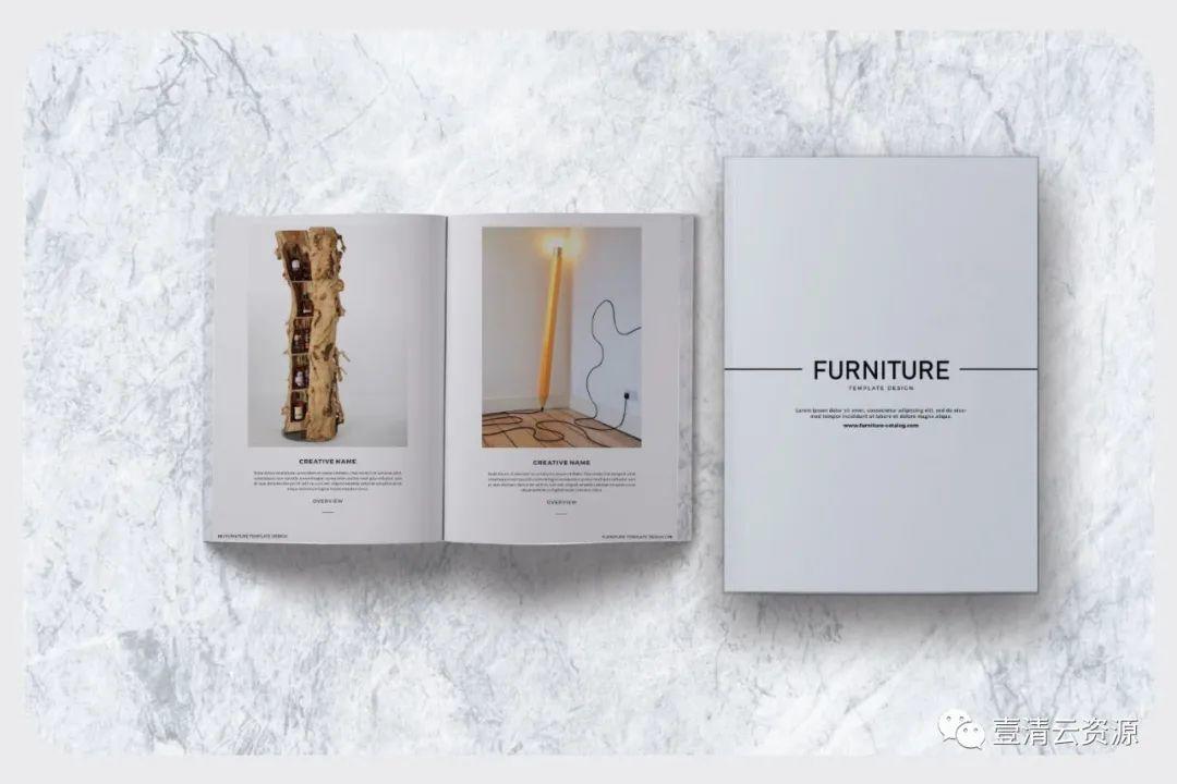 【S0996】【素材】现代家具品牌产品画册Lookbook排版设计模板
