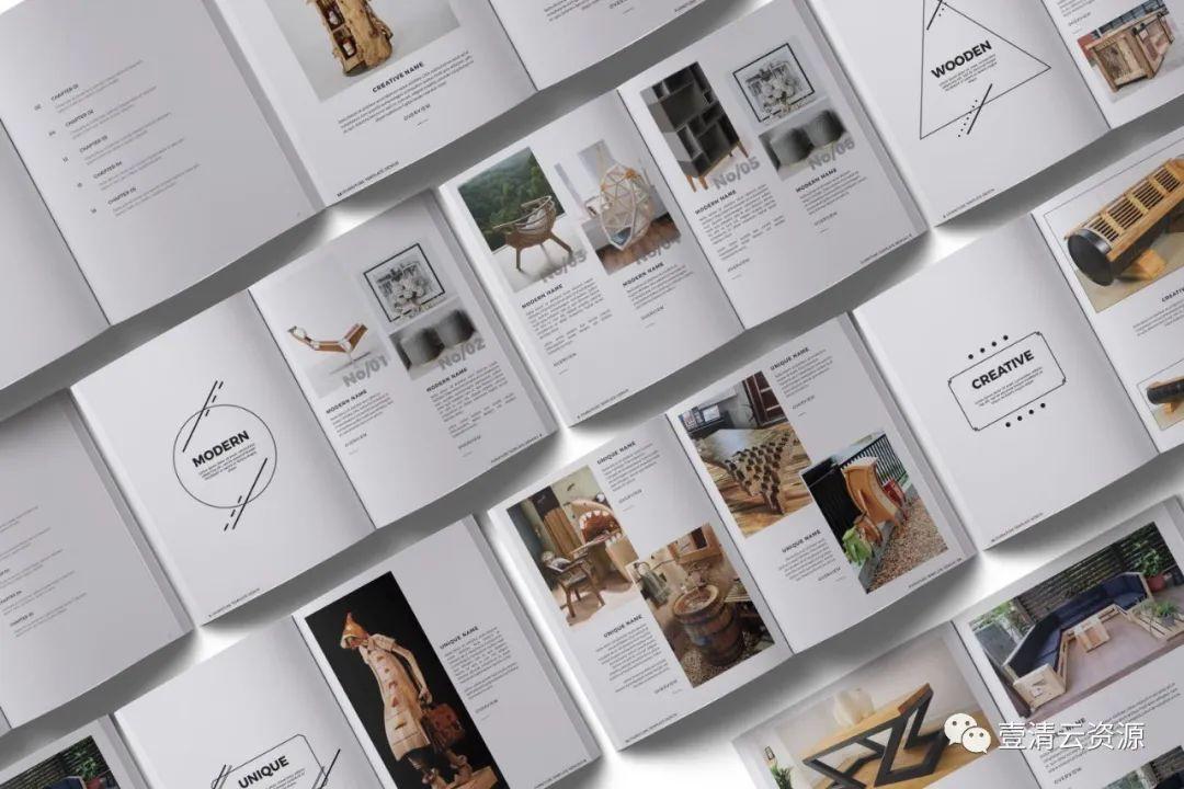 【S0996】【素材】现代家具品牌产品画册Lookbook排版设计模板