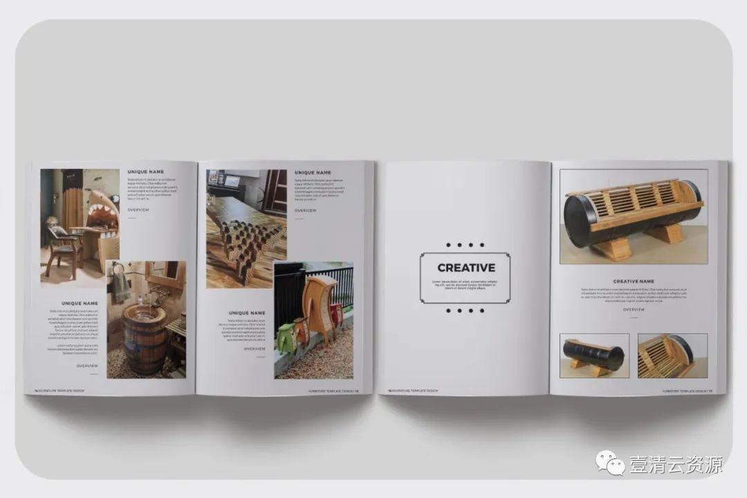 【S0996】【素材】现代家具品牌产品画册Lookbook排版设计模板