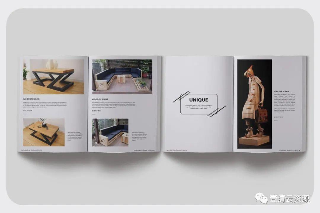 【S0996】【素材】现代家具品牌产品画册Lookbook排版设计模板