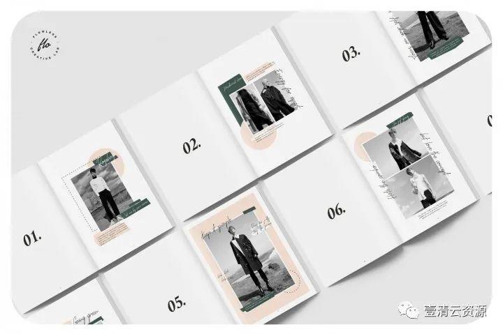 【S0997】【素材】20页时尚、极简的摄影类杂志模板INDD设计素材源文件