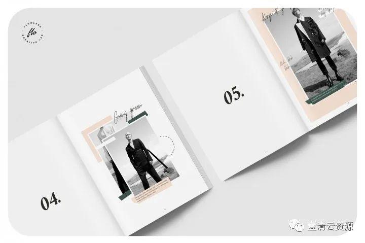【S0997】【素材】20页时尚、极简的摄影类杂志模板INDD设计素材源文件