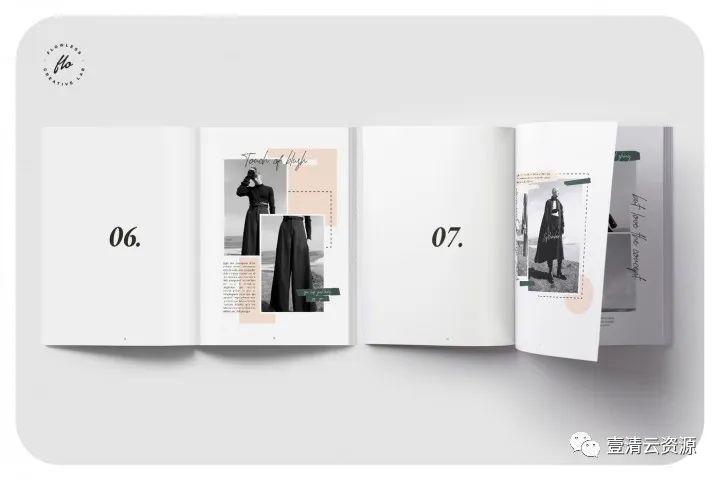 【S0997】【素材】20页时尚、极简的摄影类杂志模板INDD设计素材源文件