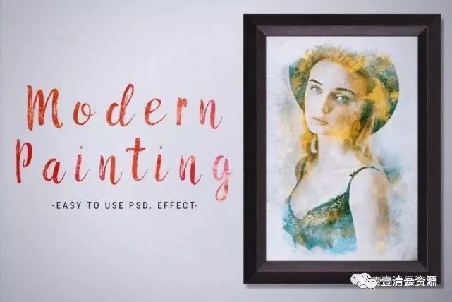 【A005】【动作】现代油画效果PS动作 Modern Painting Template