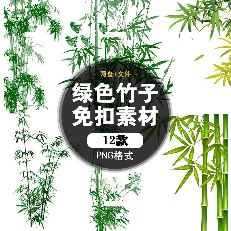 【S1010】【素材】清新小青竹子竹林矢量图像图形 png免扣透明背景设计素材