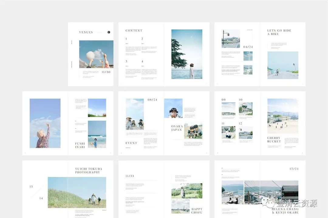 【S1002】【素材】VENUES假期旅游时尚杂志画册设计模板