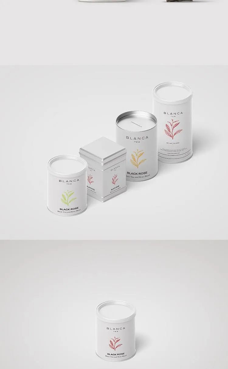 【S1009】【素材】简约风格系列高档茶叶包装盒 VI智能贴图样机PSD效果素材