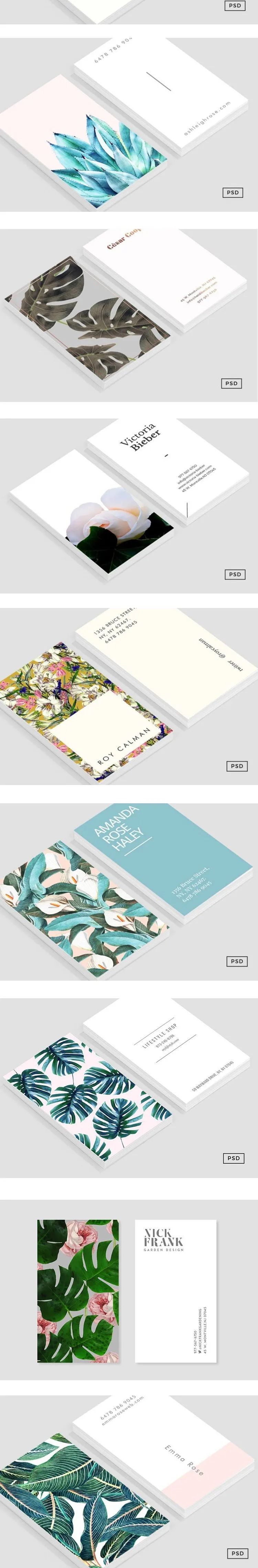 【S1031】【素材】商务简约时尚创意名片模板设计素材 个人公司PSD分层源文件