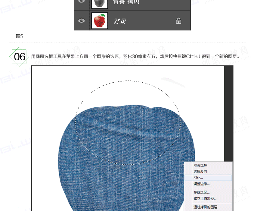 PS教程：牛仔？苹果！