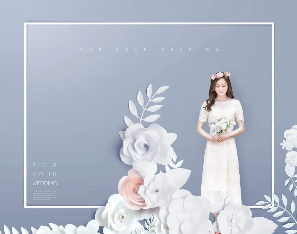 【S1416】【素材】唯美浪漫系列影楼写真照片素材海报 婚纱摄影排版PSD模板新