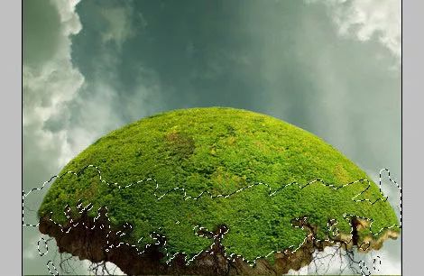 PS教学：合成天空飞翔的古老树屋教程