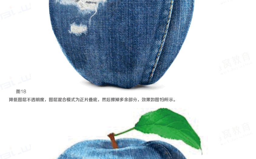 PS教程：牛仔？苹果！