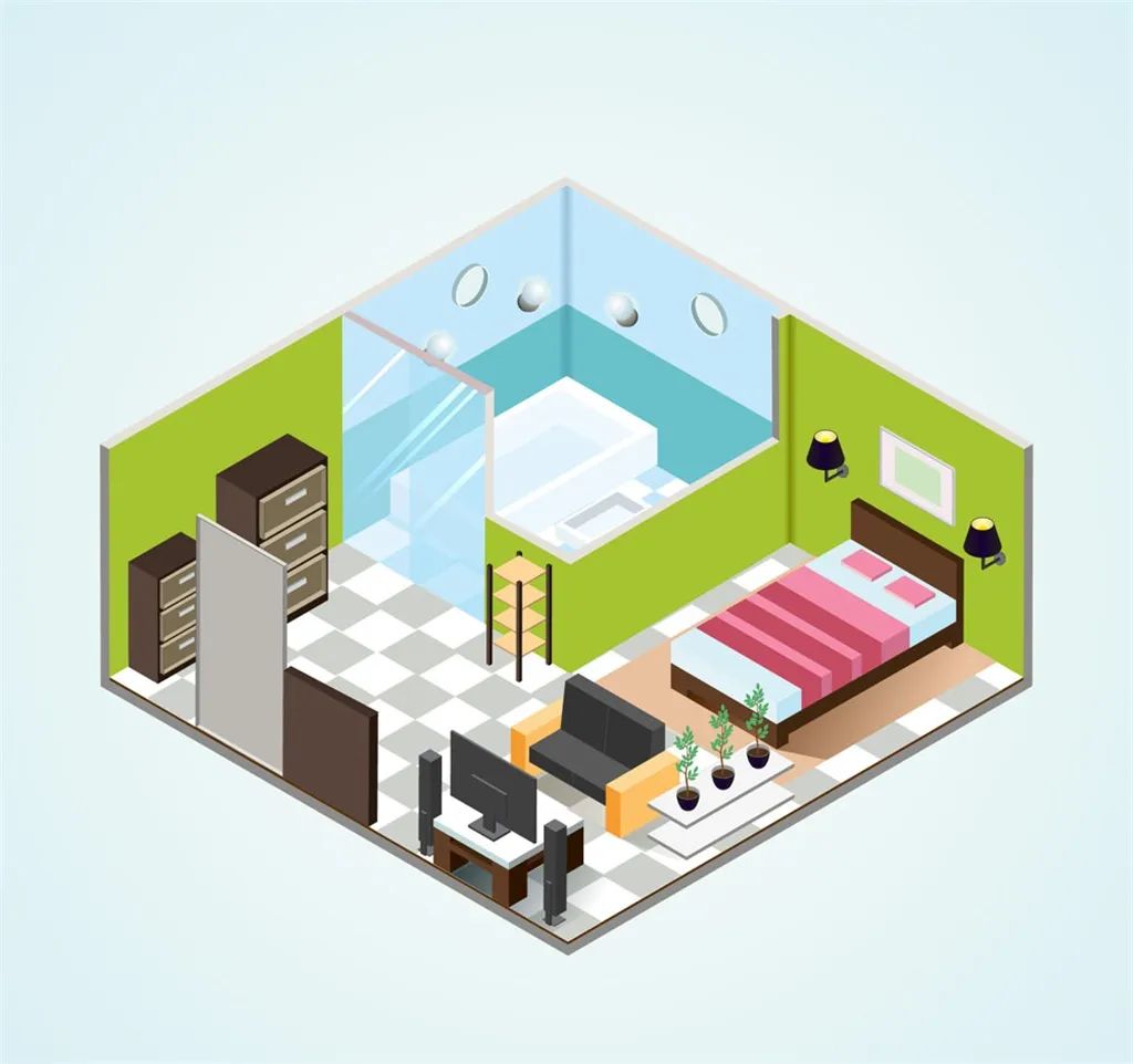 【S1287】【素材】三维立体C4D插画创意图形扁平模板 UI设计小场景PS矢量素材
