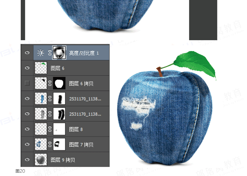 PS教程：牛仔？苹果！