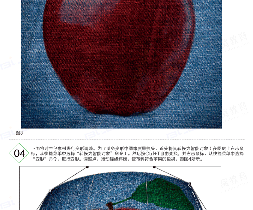 PS教程：牛仔？苹果！